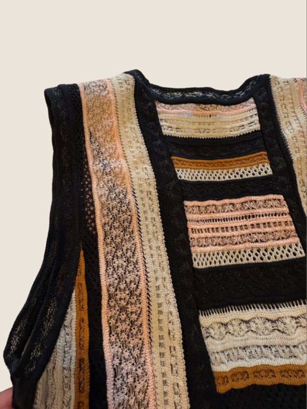 Missoni Iconic Knit Fit & Flare Multicolor Dress w/ Black Slip | Medium | IT 40 - Picture 4 of 12